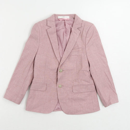 Marks and Spencer Boys Pink Jacket Blazer Size 6-7 Years Button