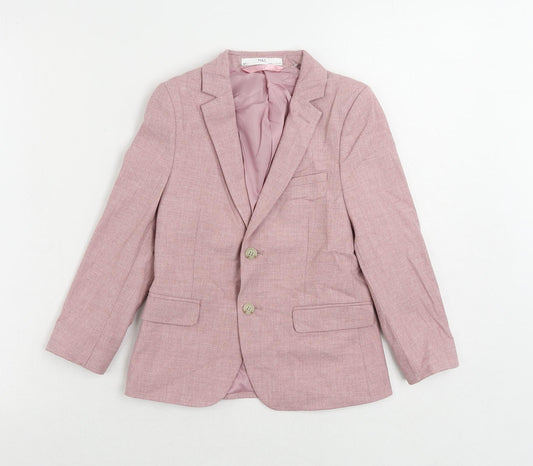 Marks and Spencer Boys Pink Jacket Blazer Size 6-7 Years Button