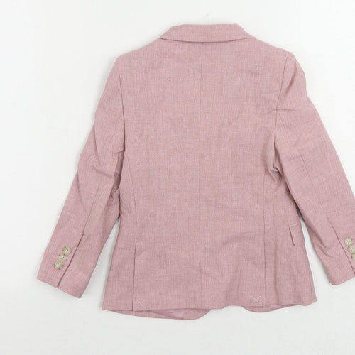 Marks and Spencer Boys Pink Jacket Blazer Size 6-7 Years Button