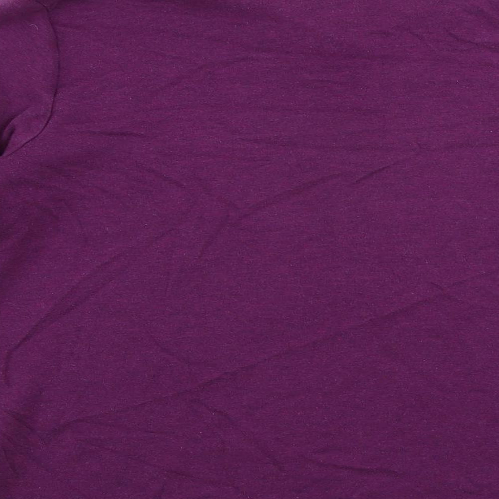 Lands' End Womens Purple Cotton Basic Polo Size XL Collared