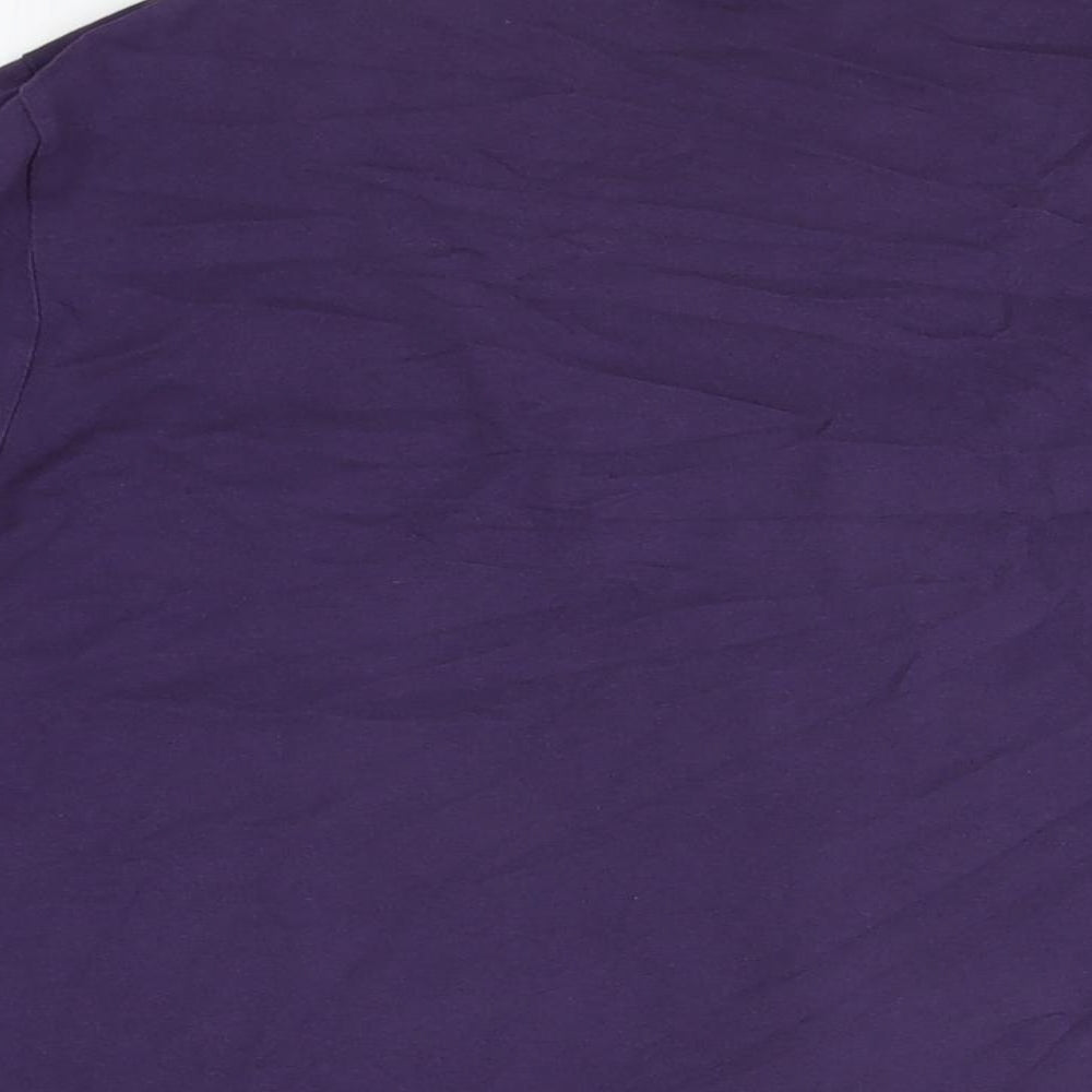 Debenhams Womens Purple Cotton Basic T-Shirt Size 22 Scoop Neck