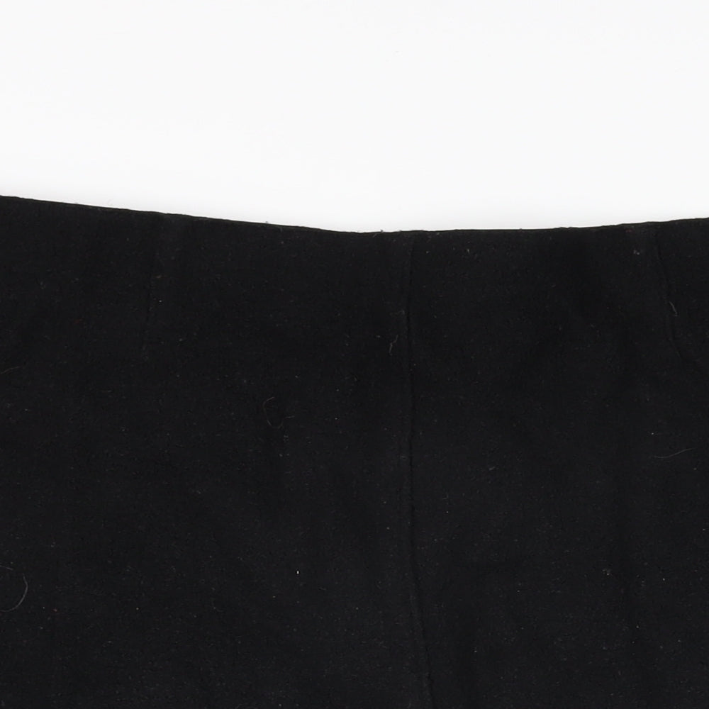 Laura Ashley Womens Black Wool Flare Skirt Size 18 Zip