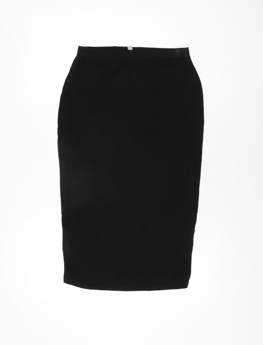 ASOS Womens Black Viscose Straight & Pencil Skirt Size 8