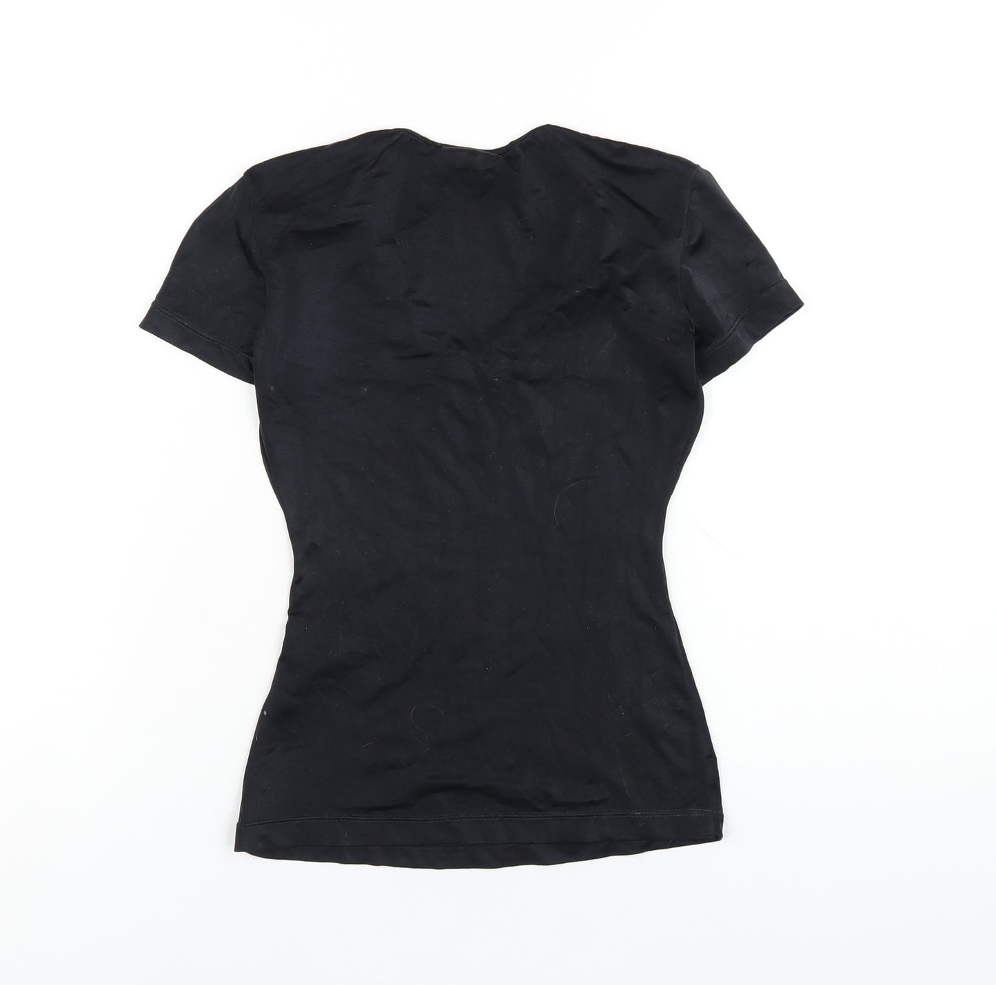 Versace Womens Black Polyamide Basic T-Shirt Size XS V-Neck