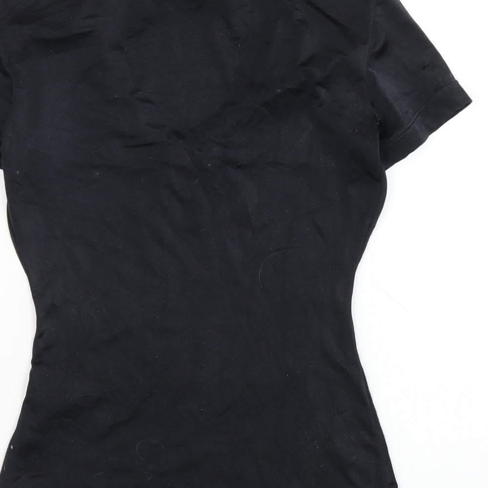 Versace Womens Black Polyamide Basic T-Shirt Size XS V-Neck