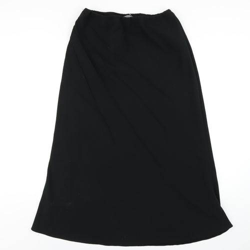 Mia Moda Womens Black Polyester A-Line Skirt Size 16