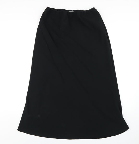 Mia Moda Womens Black Polyester A-Line Skirt Size 16