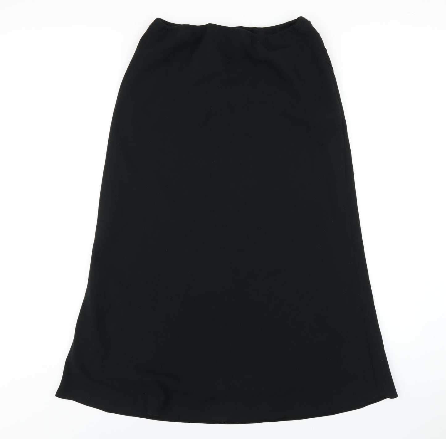 Mia Moda Womens Black Polyester A-Line Skirt Size 16