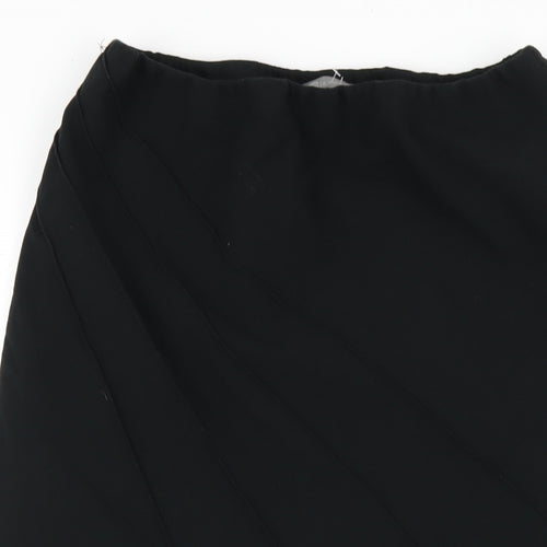 Mia Moda Womens Black Polyester A-Line Skirt Size 16