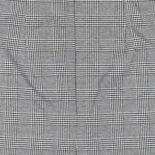 Marks and Spencer Womens Grey Plaid Polyester Straight & Pencil Skirt Size 16