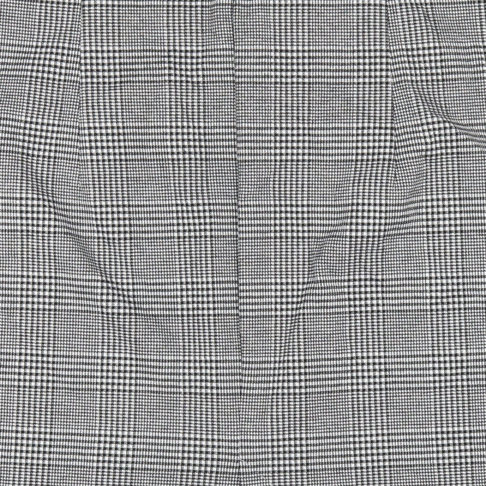 Marks and Spencer Womens Grey Plaid Polyester Straight & Pencil Skirt Size 16