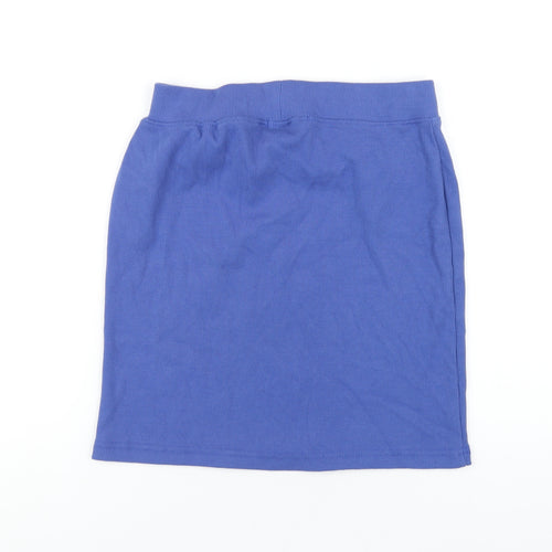 Missguided Womens Blue Cotton Mini Skirt Size 12