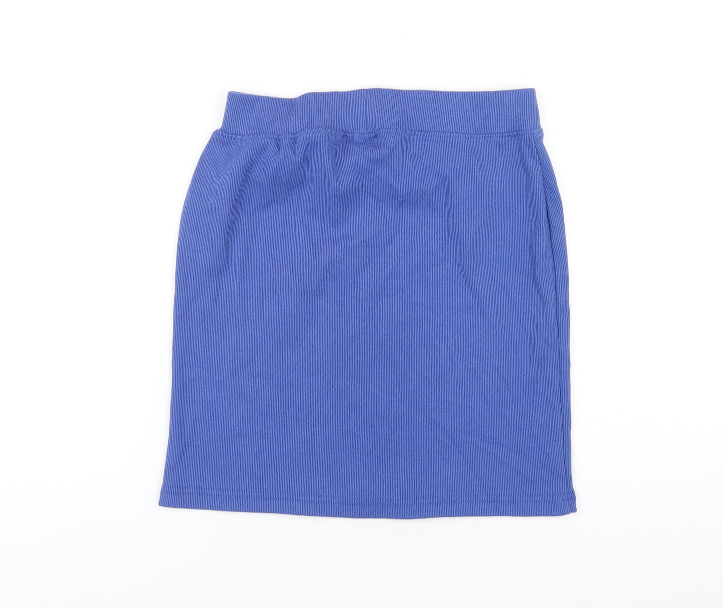 Missguided Womens Blue Cotton Mini Skirt Size 12