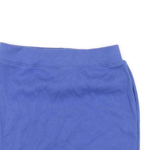 Missguided Womens Blue Cotton Mini Skirt Size 12