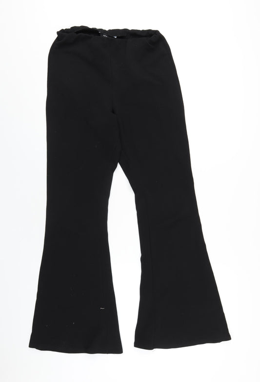 New Look Womens Black Polyester Trousers Size 12 L31 in Regular