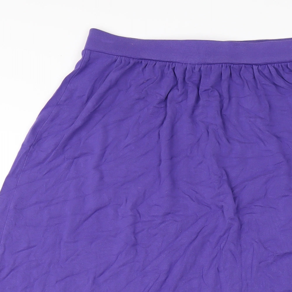 Boden Womens Purple Viscose A-Line Skirt Size 12