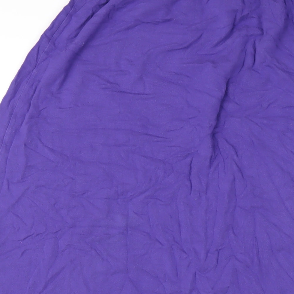 Boden Womens Purple Viscose A-Line Skirt Size 12