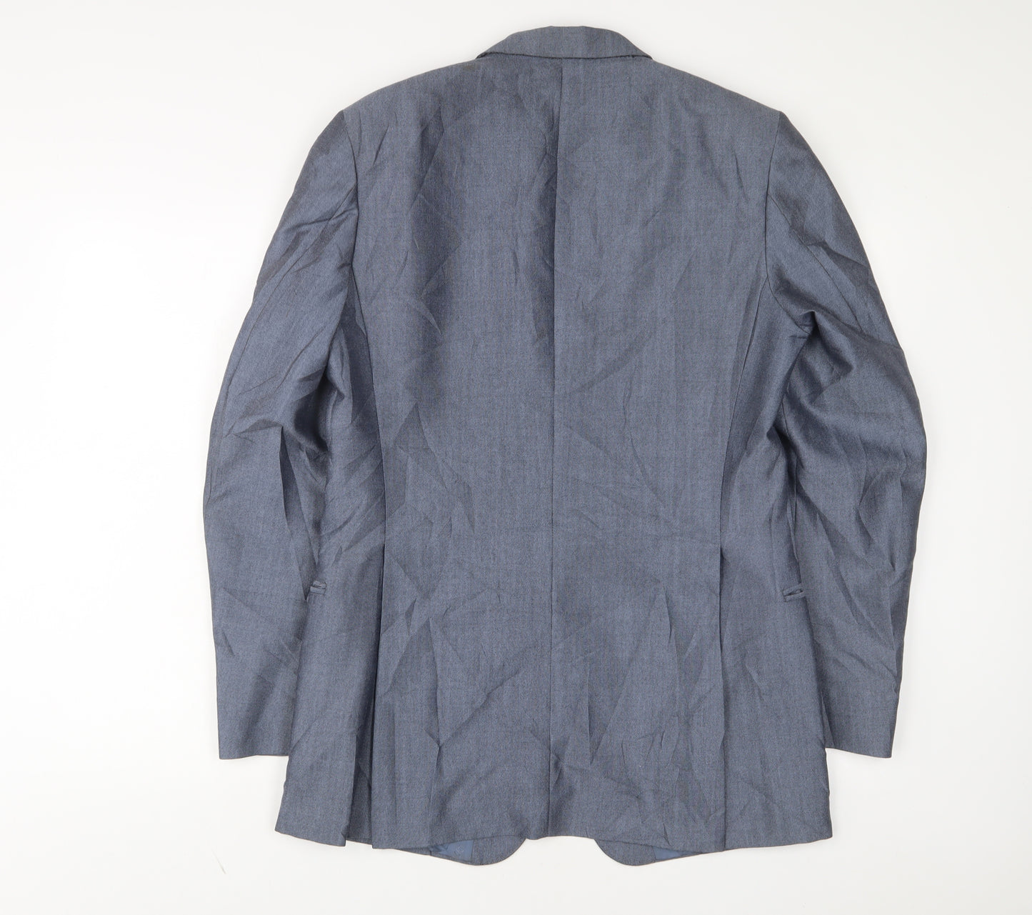 Christian Dior Mens Blue Polyester Jacket Suit Jacket Size 40 Regular - Inside pockets