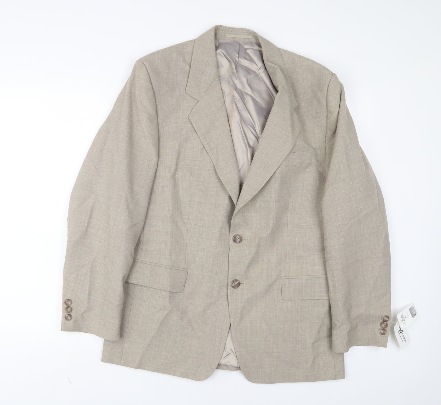 varteks Mens Beige Wool Jacket Suit Jacket Size 40 Regular