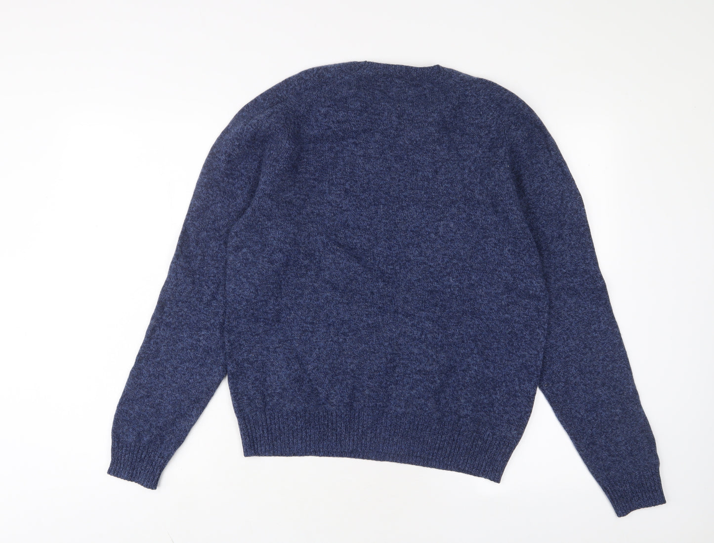 Uniqlo Womens Blue Crew Neck Wool Pullover Jumper Size M