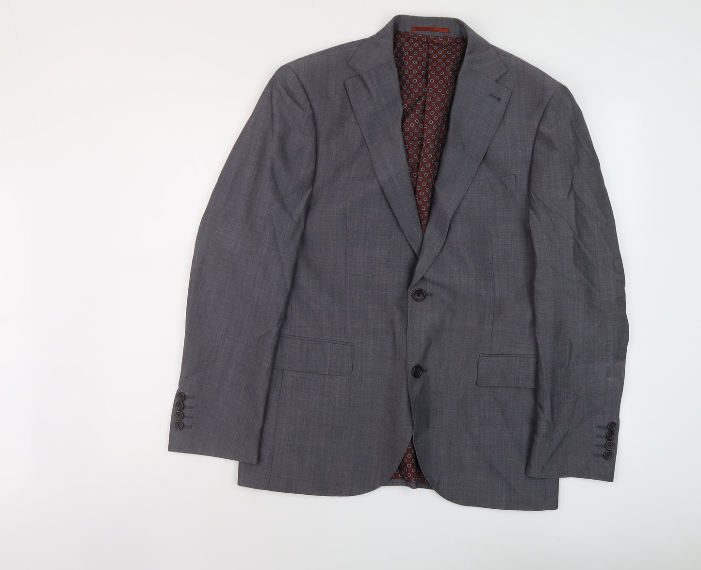 NEXT Mens Grey Wool Jacket Suit Jacket Size 40 Regular