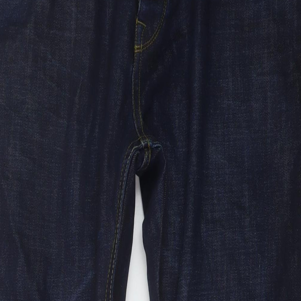 TU Mens Blue Cotton Straight Jeans Size 36 in L30 in Slim Button