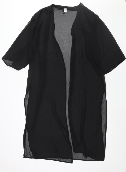 Divided by H&M Womens Black Polyester Kimono Blouse Size M V-Neck - Semi Sheer