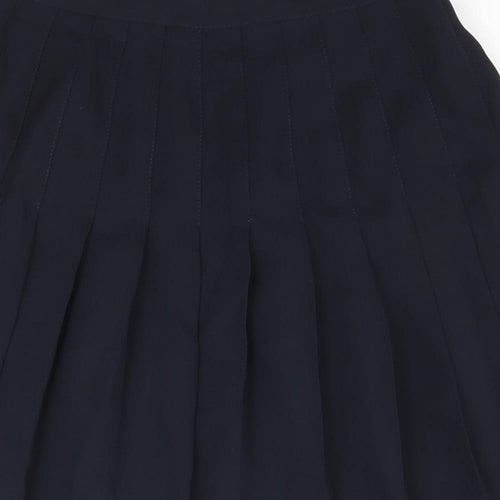 Tagg Womens Blue Polyester Pleated Skirt Size 12 Zip