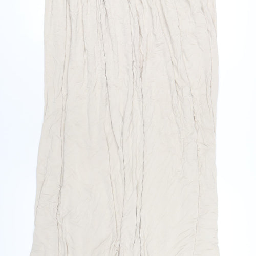 Boohoo Womens Beige Viscose Maxi Skirt Size 12