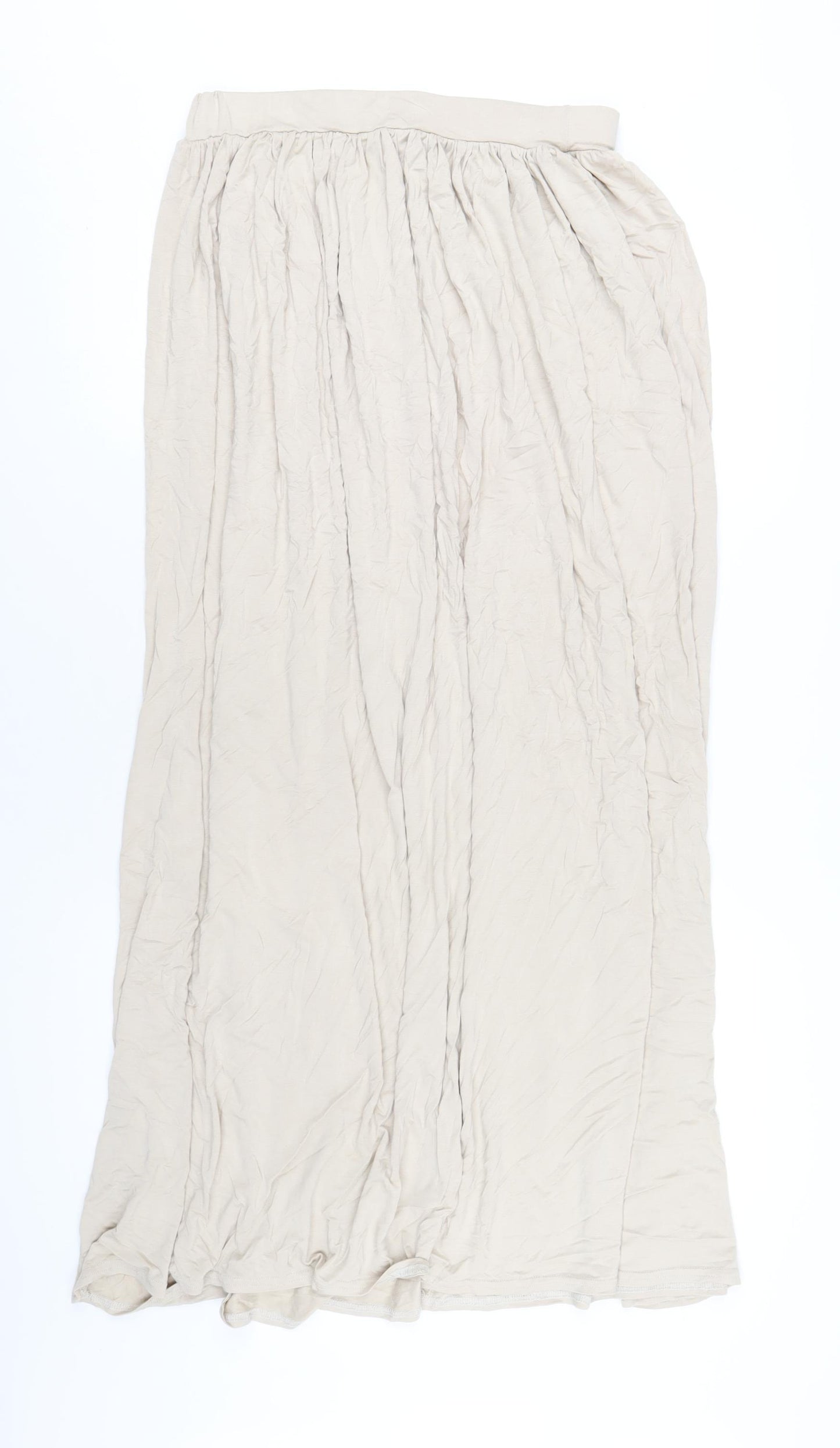 Boohoo Womens Beige Viscose Maxi Skirt Size 12