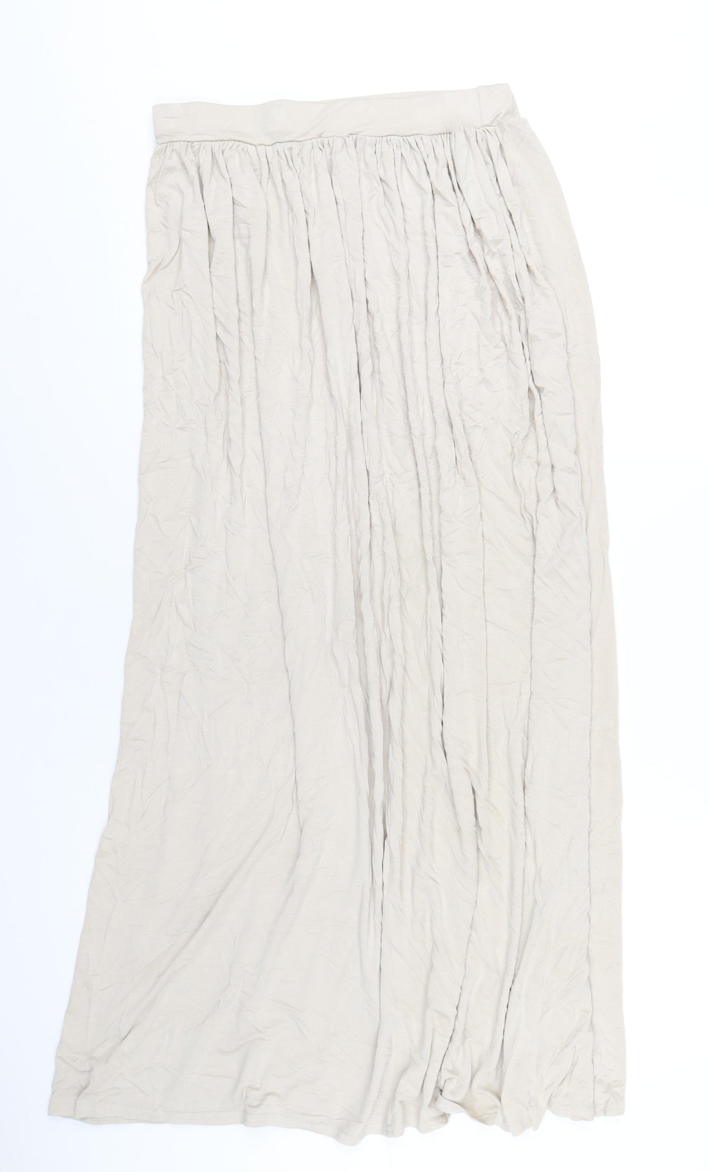 Boohoo Womens Beige Viscose Maxi Skirt Size 12