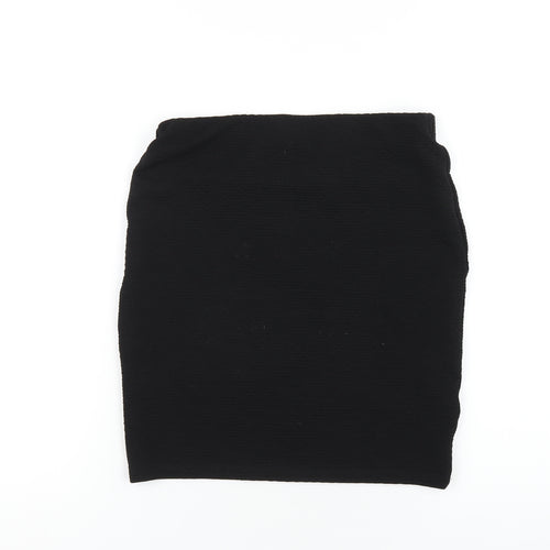 New Look Womens Black Polyester Mini Skirt Size 10