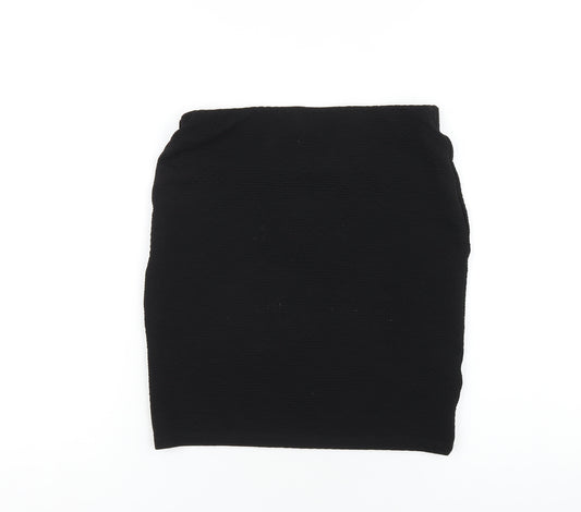 New Look Womens Black Polyester Mini Skirt Size 10