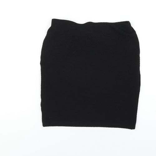 New Look Womens Black Polyester Mini Skirt Size 10