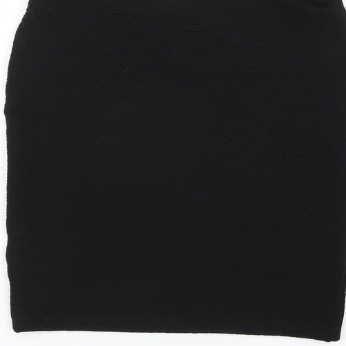 New Look Womens Black Polyester Mini Skirt Size 10