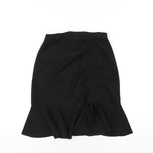 New Look Womens Black Polyester A-Line Skirt Size 10