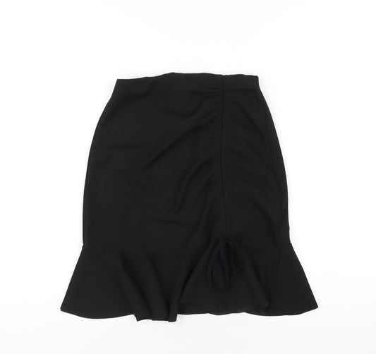 New Look Womens Black Polyester A-Line Skirt Size 10