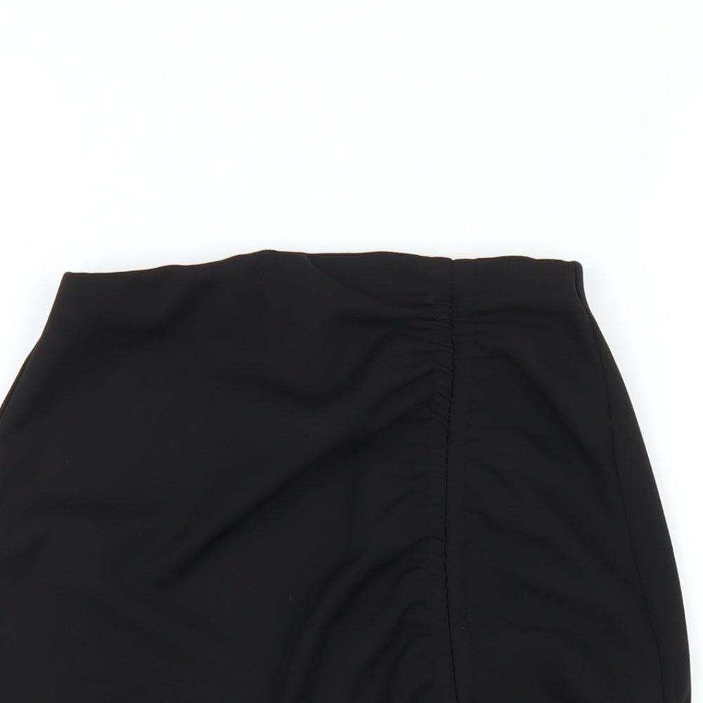 New Look Womens Black Polyester A-Line Skirt Size 10