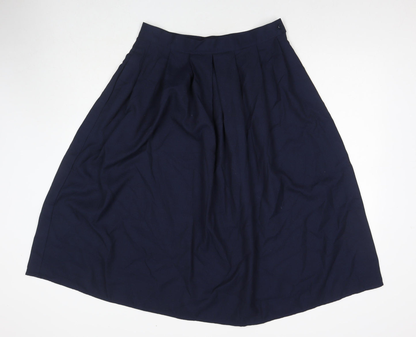 Nightingales Womens Blue Polyester Pleated Skirt Size 16 Zip