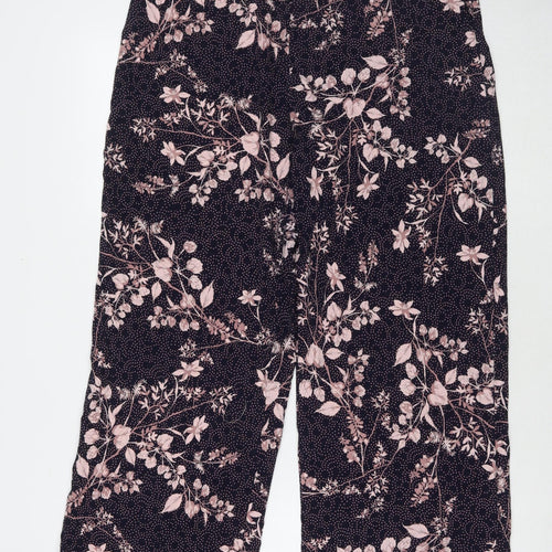 Marks and Spencer Womens Multicoloured Floral Viscose Harem Trousers Size 18 L26 in Regular