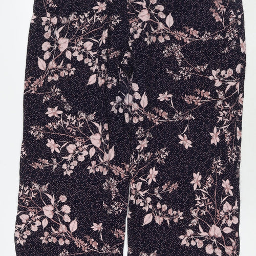 Marks and Spencer Womens Multicoloured Floral Viscose Harem Trousers Size 18 L26 in Regular