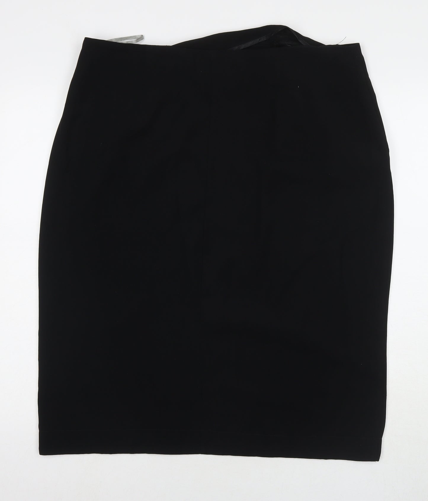 Dorothy Perkins Womens Black Polyester Straight & Pencil Skirt Size 18 Zip