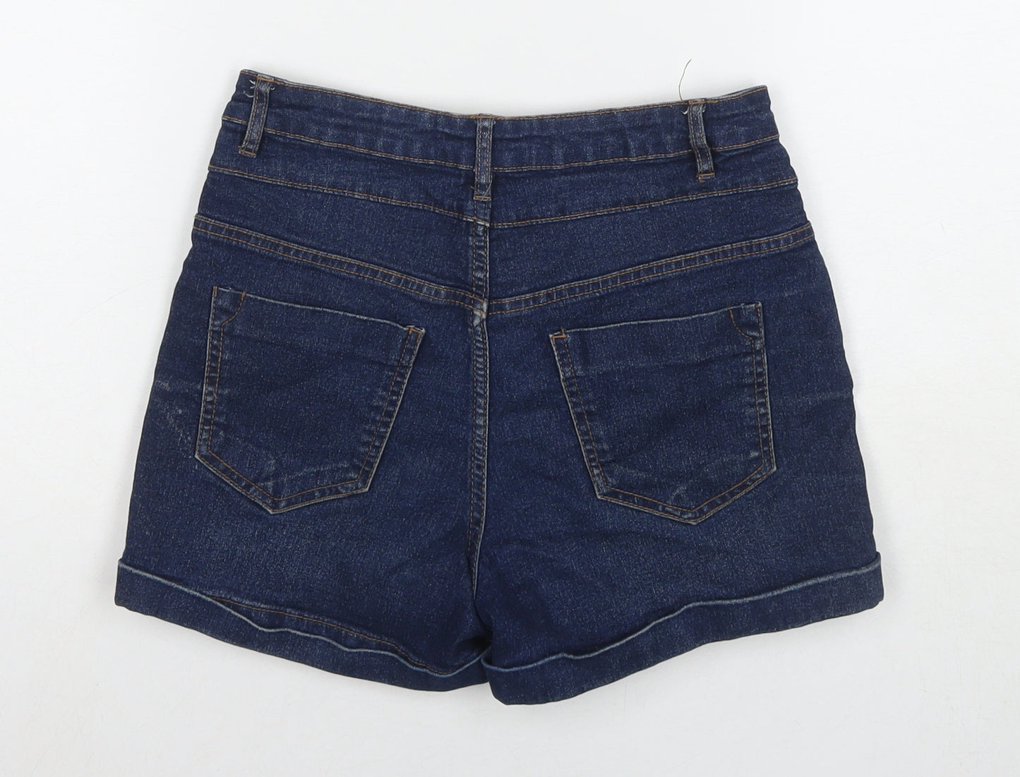 New Look Girls Blue Cotton Hot Pants Shorts Size 12 Years L3 in Regular Zip