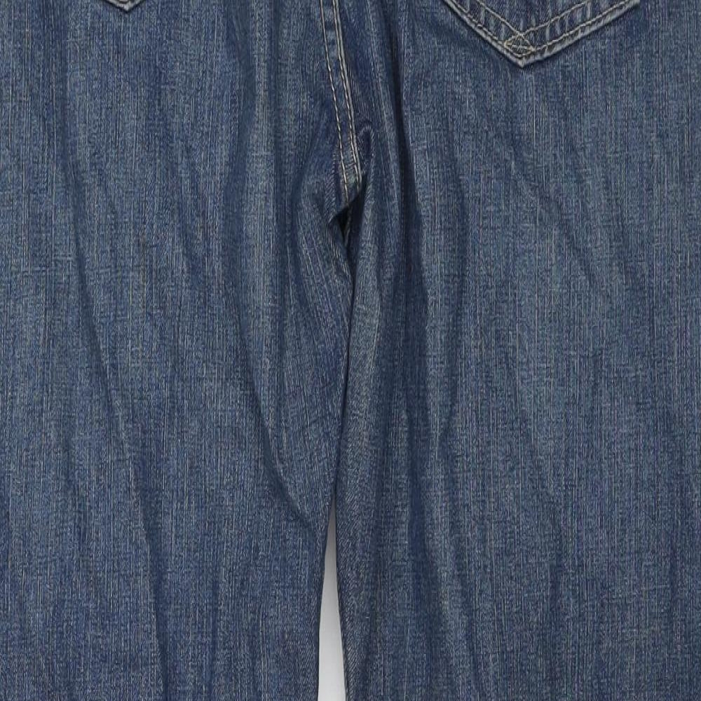 Blue Harbour Mens Blue Cotton Straight Jeans Size 36 in L29 in Regular Zip