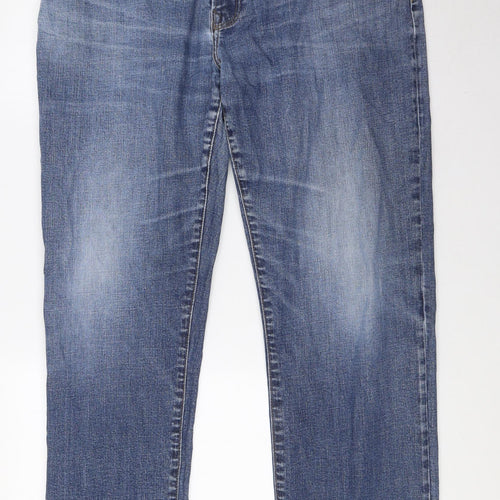 Gap Mens Blue Cotton Straight Jeans Size 36 in L33 in Regular Button