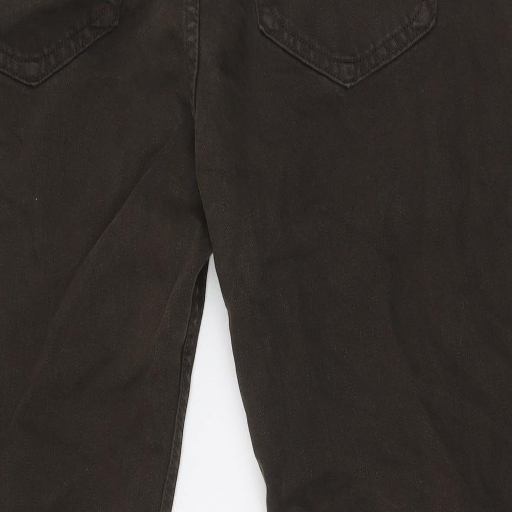 Blue Harbour Mens Brown Cotton Straight Jeans Size 36 in L31 in Regular Button