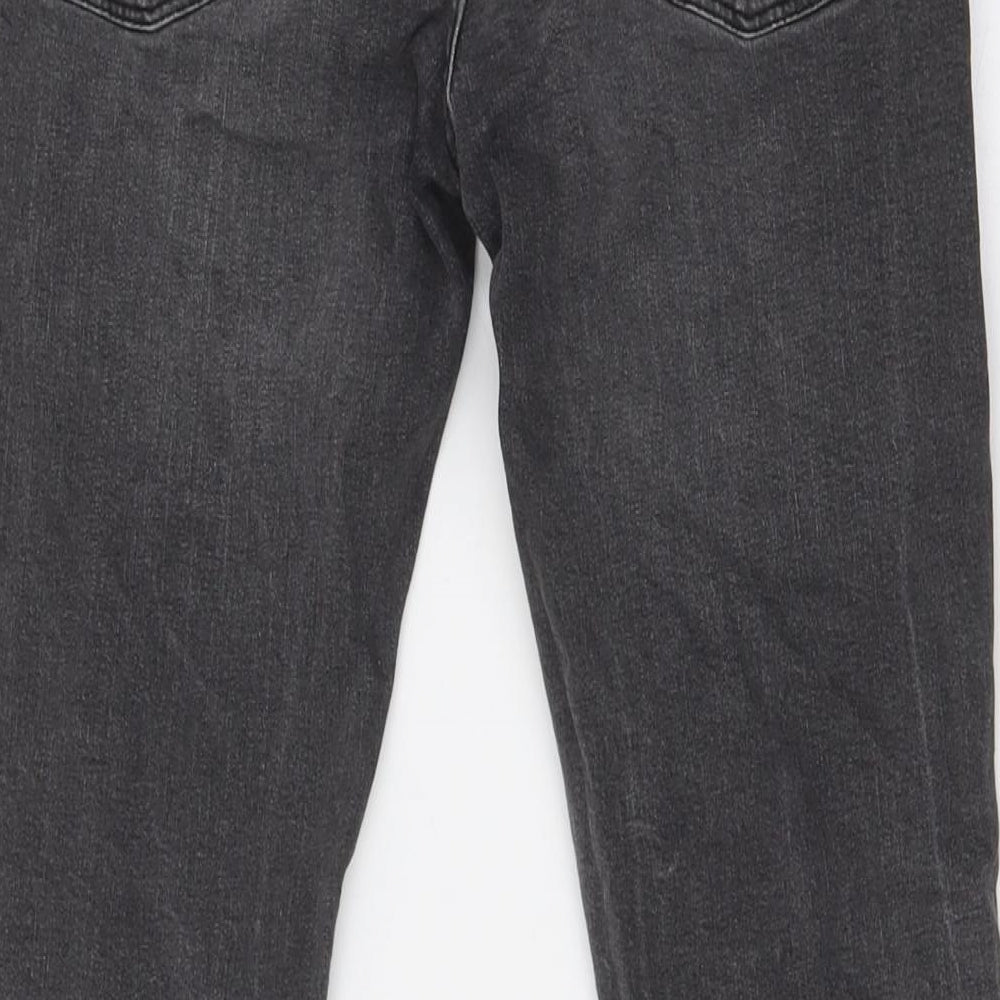 Peacocks Mens Grey Cotton Skinny Jeans Size 30 in L30 in Slim Button