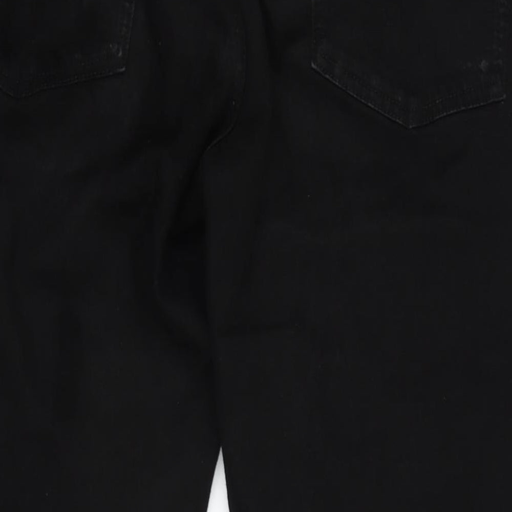 War Star Mens Black Cotton Blend Straight Jeans Size 36 in L32 in Regular Zip