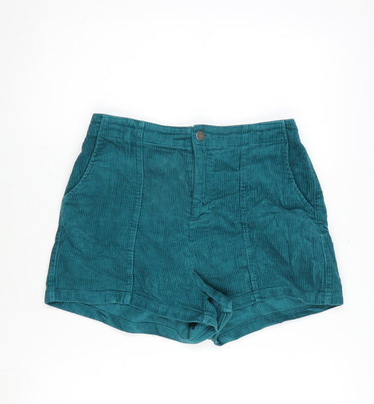 Wild Fable Womens Green Cotton Bermuda Shorts Size M Regular Zip