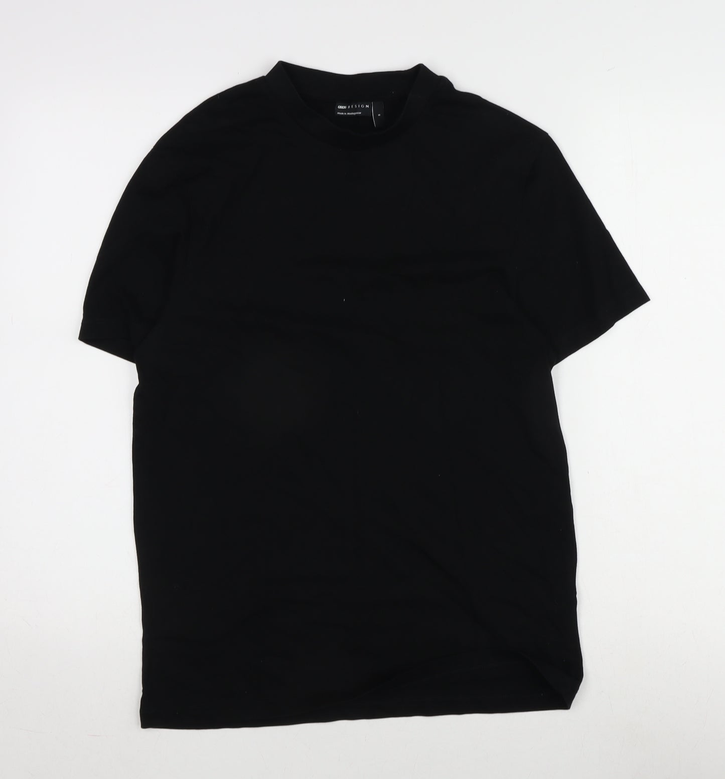 ASOS Mens Black Cotton T-Shirt Size S Crew Neck